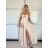 Women's long summer dress with straps (S/M ONE SIZE) ITALIAN FASHION IMPBB24B23868 -   beige -   S / M / L