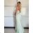 Women's long summer dress with straps (S/M ONE SIZE) ITALIAN FASHION IMPBB24B23868 -   beige -   S / M / L