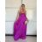 Women's long summer dress with straps (S/M ONE SIZE) ITALIAN FASHION IMPBB24B23868 -   beige -   S / M / L