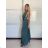 Women's Long Elegant Party Sleeveless Dress (S/M/L/XL ONE SIZE) ITALIAN FASHION IMPBB23A11791/DU -   emerald green -   L / XL