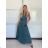 Women's Long Elegant Party Sleeveless Dress (S/M/L/XL ONE SIZE) ITALIAN FASHION IMPBB23A11791/DU -   emerald green -   L / XL