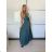 Women's Long Elegant Party Sleeveless Dress (S/M/L/XL ONE SIZE) ITALIAN FASHION IMPBB23A11791/DU -   emerald green -   L / XL