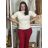 Women's long sleeve furry sweater (S/M/L ONE SIZE) ITALIAN FASHION IMWCH25116 S / M / L béžová krémová
