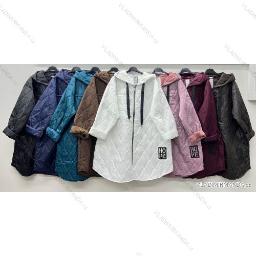 Light quilted jacket oversize long sleeve women's oversized (54/56/58 ONE SIZE) ITALIAN FASHION IM425673