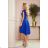 Šaty elegantní společenské krátké s krátkým rukávem PATRICIA (S- 3XL) polská móda NMC-300-3/DU Royal blue S
