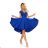 Šaty elegantní společenské krátké s krátkým rukávem PATRICIA (S- 3XL) polská móda NMC-300-3/DU Royal blue S