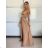 Long strapless satin women's evening dress (XS/S/M ONE SIZE) ITALIAN FASHION IMM25M40243/DU