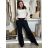 Women's wide-leg jeans, long, oversized (38-48) GOODIES GOD253848 42 black