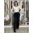 Women's wide-leg jeans, long, oversized (38-48) GOODIES GOD253848 42 black