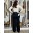 Women's wide-leg jeans, long, oversized (38-48) GOODIES GOD253848 42 black