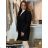 Women's Long Chiffon Short Sleeve Dress (S/M ONE SIZE) ITALIAN FASHION IMWGS231048  black