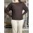 Women's Warm Long Sleeve Sweater (S/M/L ONE SIZE) ITALIAN FASHION IMPLI247007 S / M / L Brown