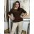 Women's Oversized Knitted Long Sleeve Sweater (S/M ONE SIZE) ITALIAN FASHION IMSN2416125