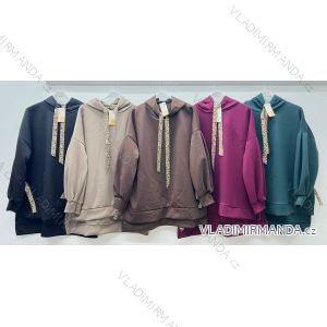 Women's oversized stretch sweatpants (50/52 ONE SIZE) ITALIAN FASHION IM425016