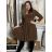 Women's Long Sleeve Leather Jacket (S-XL) ITALIAN FASHION IMM23MS228058 S/M black