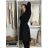 Women's Long Sleeve Leather Jacket (S-XL) ITALIAN FASHION IMM23MS228058 S/M black