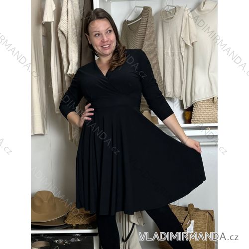 Women's Long Sleeve Leather Jacket (S-XL) ITALIAN FASHION IMM23MS228058 S/M black