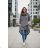 Women's 3/4 long sleeve shirt dress (XS/S/M ONE SIZE) ITALIAN FASHION IMD25030