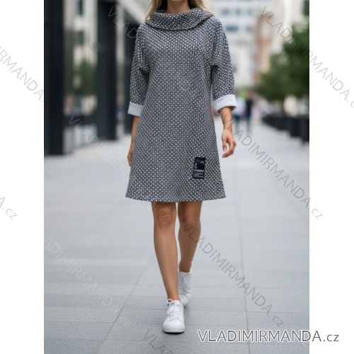 Women's 3/4 long sleeve shirt dress (XS/S/M ONE SIZE) ITALIAN FASHION IMD25030