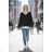 Women's 3/4 long sleeve shirt dress (XS/S/M ONE SIZE) ITALIAN FASHION IMD25030