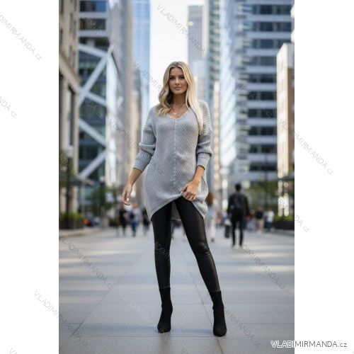 Women's 3/4 long sleeve shirt dress (XS/S/M ONE SIZE) ITALIAN FASHION IMD25030