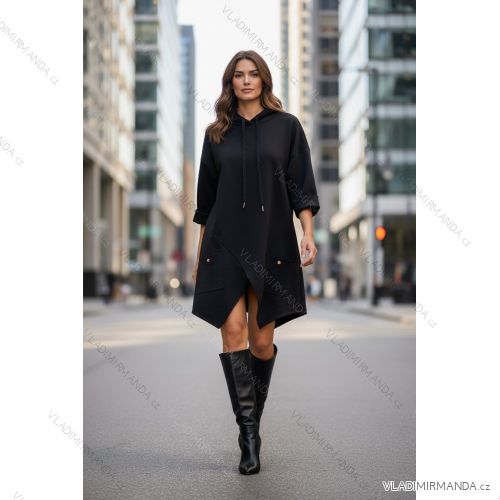 Women's 3/4 long sleeve shirt dress (XS/S/M ONE SIZE) ITALIAN FASHION IMD25030