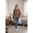 Women's 3/4 long sleeve shirt dress (XS/S/M ONE SIZE) ITALIAN FASHION IMD25030