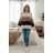 Women's oversized long sleeve knitted sweater (46/48/50 ONE SIZE) ITALIAN FASHION IMD25258