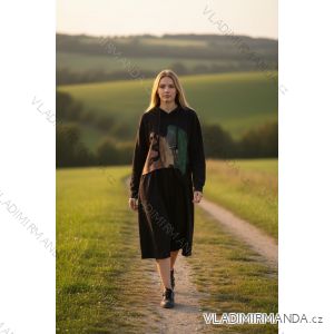 Women's 3/4 long sleeve shirt dress (XS/S/M ONE SIZE) ITALIAN FASHION IMD25030