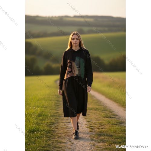 Women's 3/4 long sleeve shirt dress (XS/S/M ONE SIZE) ITALIAN FASHION IMD25030