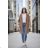 Women's 3/4 long sleeve shirt dress (XS/S/M ONE SIZE) ITALIAN FASHION IMD25030