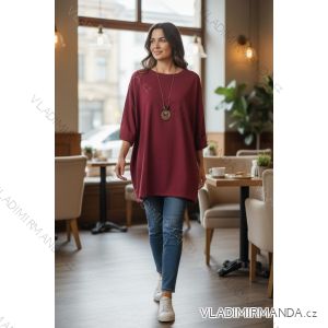 Women's 3/4 long sleeve shirt dress (XS/S/M ONE SIZE) ITALIAN FASHION IMD25030