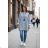 Women's 3/4 long sleeve shirt dress (XS/S/M ONE SIZE) ITALIAN FASHION IMD25030