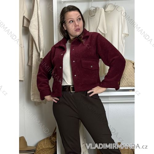 Jacket thin long sleeve women's (UNI XS-M) ITALIAN FASHION IM120049 S / M / L wine