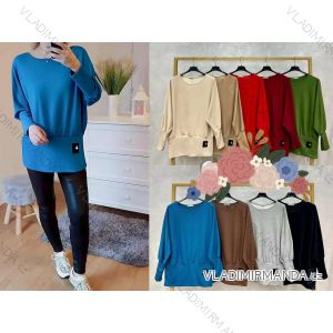 Women's long-sleeved, lightweight, zipped hooded sweatshirt, oversized (52/54/56 ONE SIZE) ITALIAN FASHION IMC25359
