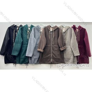 Women's long-sleeved, lightweight, zipped hooded sweatshirt, oversized (52/54/56 ONE SIZE) ITALIAN FASHION IMC25359