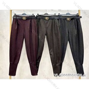 Elegant sweatpants with belt, women's oversized (40/42/44 ONE SIZE) ITALIAN FASHION IMD25512
