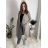 Long, thin coat with belt, long sleeves, women's (S/M/L ONE SIZE) ITALIAN FASHION IMWKK252579 grey S / M / L