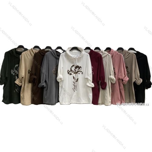 Women's long pleated skirt with belt (S/M/L ONE SIZE) ITALIAN FASHION IMC25333