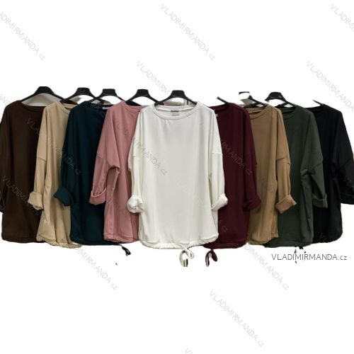 Women's long pleated skirt with belt (S/M/L ONE SIZE) ITALIAN FASHION IMC25333