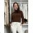 Women's Long Sleeve Knitted Turtleneck Sweater (S/M ONE SIZE) ITALIAN FASHION EXTRA ME IMM22FD9076/DR1 Red