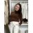 Women's Long Sleeve Knitted Turtleneck Sweater (S/M ONE SIZE) ITALIAN FASHION EXTRA ME IMM22FD9076/DR1 Red