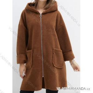 Women's oversized zip-up hoodie coat long sleeve (S/M/L ONE SIZE) ITALIAN FASHION IMPLI259611