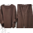 Women's long sleeve sweatshirt and long pants set (S/M/L ONE SIZE) ITALIAN FASHION IMPLI546171