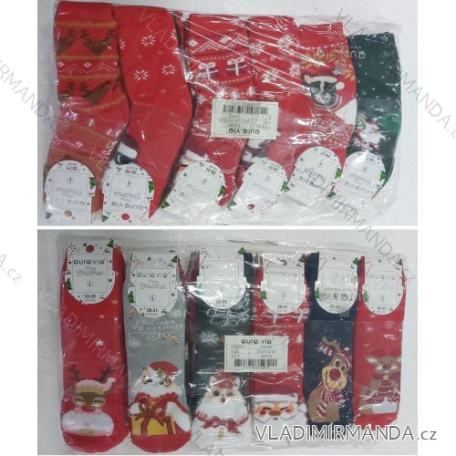 Thin Christmas cotton women's socks (35-38, 38-41) AURA.VIA AURA23SN517