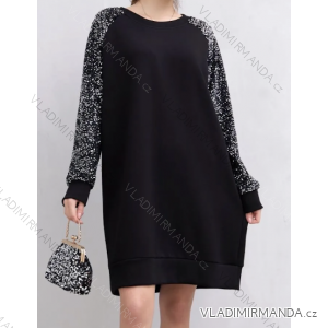 Women's Long Sleeve Oversized Zip Up Hooded Sweatshirt Coat (S/M/L ONE SIZE) ITALIAN FASHION IMPLI249611
