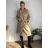 Women's Long Chiffon Short Sleeve Dress (S/M ONE SIZE) ITALIAN FASHION IMWGS231048 M/L/XL beige