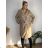 Women's Long Chiffon Short Sleeve Dress (S/M ONE SIZE) ITALIAN FASHION IMWGS231048 M/L/XL beige