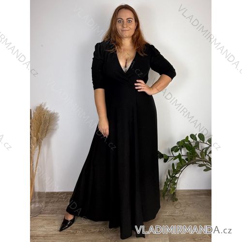 Women's Summer Long Harem Pants (42/44/46 ONE SIZE) ITALIAN FASHION IM424361 black