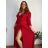 Women's Summer Long Harem Pants (42/44/46 ONE SIZE) ITALIAN FASHION IM424361 red